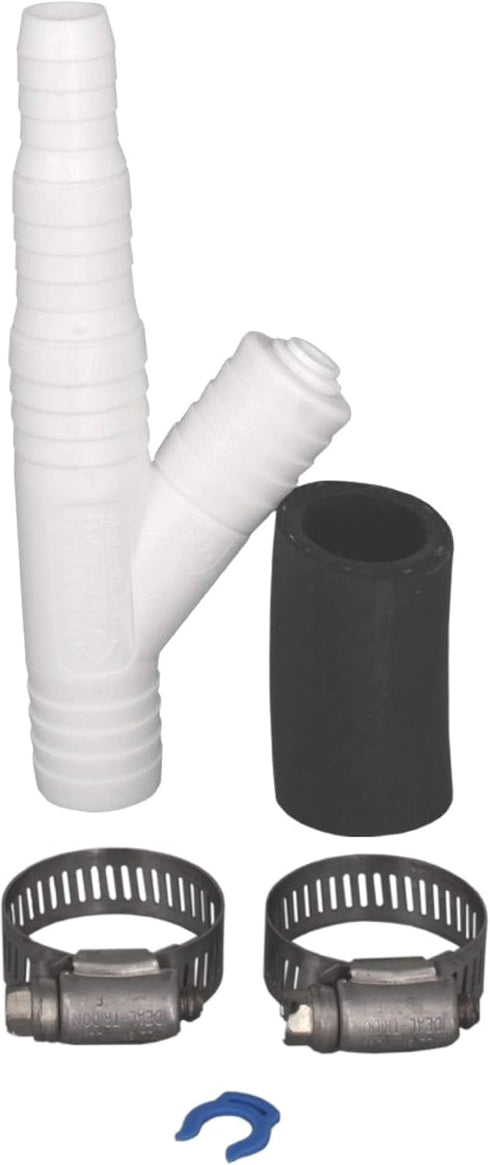 ET116-001 Drain Line Adapter (DLA) with 1/4-inch Quick Connect Fitting for Water Filter and 7/8-inch Dishwasher Fitting