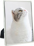 DECANIT 3.5x5 Metal Picture Frame, Thin Profile Photo Frame for Wall or Tabletop, Silver