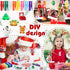 60 Set Kit,60 111 200 Backpacks JOICEE DIY Christmas Clothespins Colored Wooden Clothes Pins Mini Resin Figures Bows