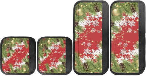 Refrigerator Door Handle Covers Set of 4 Christmas Print Washable Appliance Handle Covers Keep Your Kitchen Appliance Clean from Smudges Drips Food Stains Oil by Mintulipy