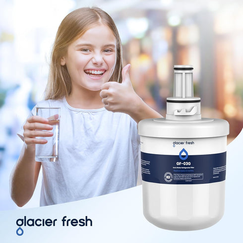 GLACIER FRESH Replacement for DA29-00003G Water Filter, Compatible with Samsung Aqua-Pure Plus, DA29-00003F,