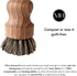 3.35 inches Murchison-Hume Compostable Pot Scrubber with Ergonomic Handle and Ultra-Strong Mexican Palm Bristles, No