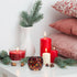 Uonlytech Glass Votive Candle Holder, Red Mosaic Tea Light Holders for Home, Vintage Glass Cup Ornament