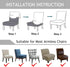 UCCONO Armless Accent Chair Slipcovers Replacement Thick Velvet Chair Covers for Living Room Oversized Big Chairs