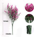 RECUTMS 8 Bundles Artificial Flowers, Faux Lavender Flower Plastic Shrubs for Indoor/Outdoor Decorations (Fuchsia)