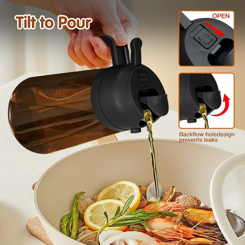 XBllcyiv 16oz/470ml 2 1 Glass Olive Oil Sprayer for Cooking - in Olive Oil Dispenser for Kitchen Gadgets, Air Fryer