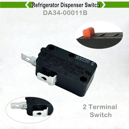LONYE DA34-00011B Refrigerator Dispenser Switch Replacement for Samsung Refrigerator 3B73362F SZM-V16-FA-63 AP4141015 (Pack of 3) by LONYE