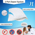 National Allergy Premium 100% Cotton Zippered Pillow Protector - Standard Size, 3 Pack, White