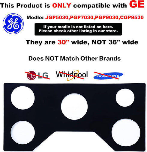 Compatible with GE 30 Inch Gas Range Protectors, Non-Stick Stove Protector, Washable Liner for JGP5030