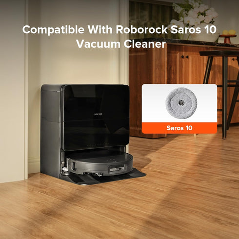 2 Pack 10 roborock Side Mop Cloths Saros Robot Vacuum Cleaner, Mop Pad Replacement Accessories
