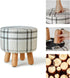 H&B Luxuries Round Padded Ottoman Stool | Versatile Foot Rest & Extra Seating