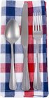 DII 4th of July Tabletop Collection Napkin Set, 6 Piece, Red, White & Blue Check