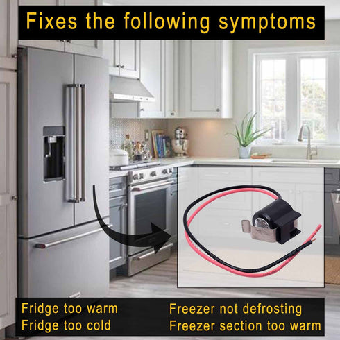 Seentech Lifetime W10225581 Refrigerator Bimetal Defrost Thermostat, Exact Fit for Whirlpool, Kenmore