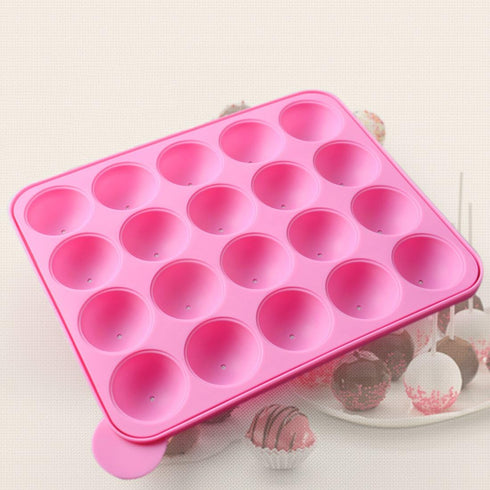 Tosnail 2 Pack of 20-Cavity Silicone Cake Pop Mold - Great for Hard Candy, Lollipop, and Party Cupcake