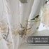 Tollpiz Floral Short White Sheer Tier Curtains, Set of 2 Panels, 30 x 24 inches, Flower Print Vine Embroidery for