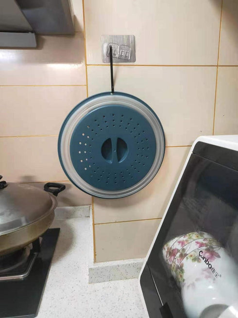 WENWELL 4 in 1 Vented Collapsible Microwave Splatter Cover & Mat, Kitchen Dish Bowl Plate Lid, BPA-Free