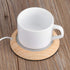 USB Wood Grain Cup Warmer with USB Cable, Electric Drink Plate Tea Mat Coffee Warmer Pad for Home Use