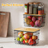 2 Pack Trash Bag Holder, Extra Large Garbage Bag Dispenser with Bamboo Top, Wall Mounted Stackable Trashbag Storage