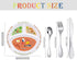 4 Pieces Bariatric Portion Control Plate Stainless Steel Silverware Flatware Set Tableware Cutlery Set Melamine Bariatric Plate Diet Plate for Balanced Eating Weight Loss Serving Decorations by Eaasty