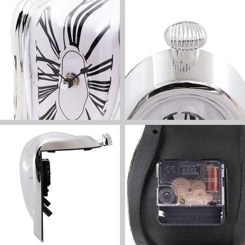 Melting Clock, Salvador Dali Watch, Decorative Home Office Shelf Desk Table Gift, Rome Gold