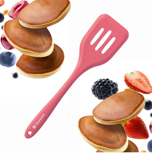Starpack 'Head Turner' Premium Silicone Turner Spatula - High Heat Resistant, Slotted Non-Stick Rubber