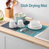 Colinda Silicone Dish and Cup Drying Mat - Extra Large Trivet for Hot Dishes, Large Size Hot Pots and Pads Coming Directly Out from the Stove or Oven,Drain Board,16" x 11.5",Orange