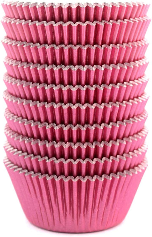 Eoonfirst Pink Foil Cupcake Case Liners, 198 Pcs - Valentine's Day Baking Muffin Paper Cups