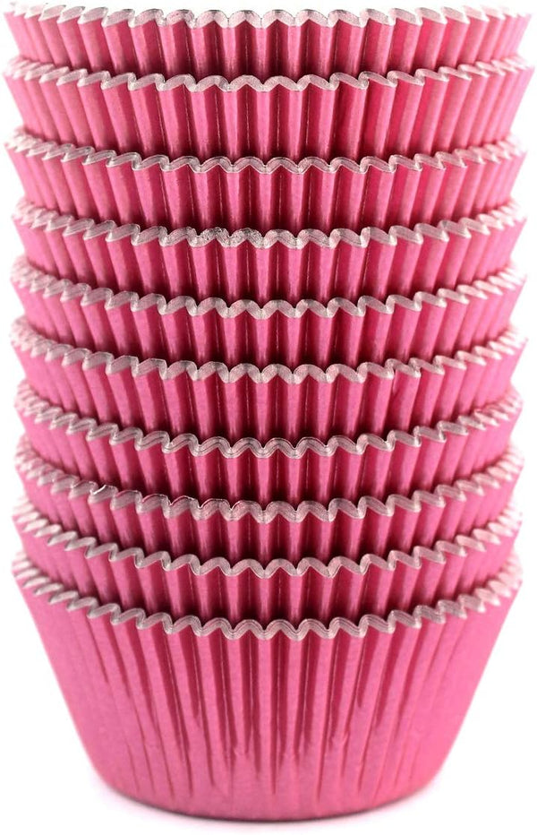 Eoonfirst Pink Foil Cupcake Case Liners, 198 Pcs - Valentine's Day Baking Muffin Paper Cups