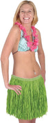 Beistle Adult Size Green Paper Grass Hula Skirt, Short Luau Costume Accessory, One