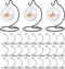 Tatuo 30 Pcs Ornament Display Stand Christmas Holder Hanger Stands Glass Ball