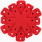 BYKITCHEN Pot Pan Protectors - Set of 12, Red Pads for Stacking Cookware