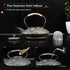 Set 4 Set, 26 oz Ufine Koi Fish Cast Iron Teapot Stove Top Tea Kettle with Cups Japanese Style Tetsubin Tea Gift