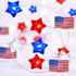 Libreath 4th of July Decorations Red White and Blue Star American Flag Lights