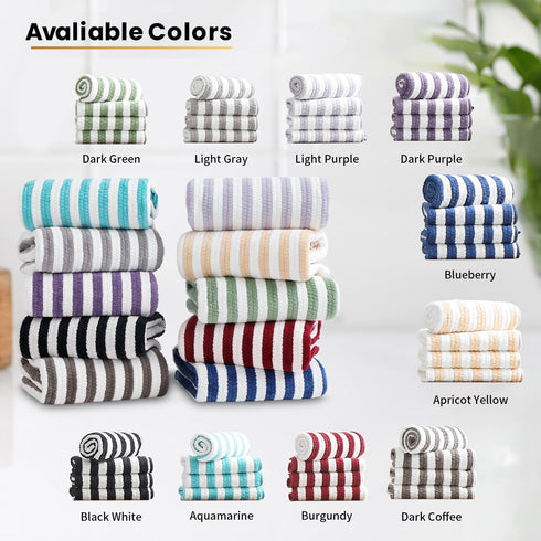 18-Piece Set 6 6 6 Microfiber Bath Towels - Bath Sheet, Hand Towels, Washcloths, Soft, Highly Absorbent Bathroom Towel