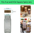 Spice Jar Lids Fits 4 Oz and 8 Oz Square Spice Jars Bamboo Jar Lids for Kitchen Organization(16 Pcs)