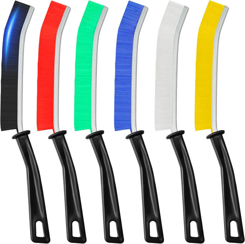Premium 6Pcs Colorful Hard Bristle Cleaning Brushes - Multifunctional Tools for Narrow Spaces, Suitable for Bathroom