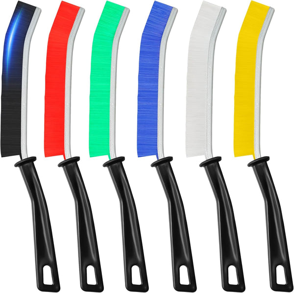 Premium 6Pcs Colorful Hard Bristle Cleaning Brushes - Multifunctional Tools for Narrow Spaces, Suitable for Bathroom