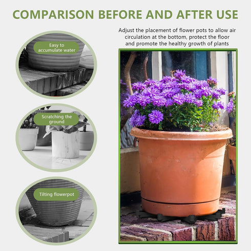 alalalight 12PCS Flower Pot Risers ToesInvisible Plant Pot Feet for Outdoor PlantersIndoor Secure Compressive