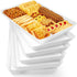 WOWBOX 6 pcs Serving Tray Set for Entertaining, Reusable Plastic Platters for Snacks, Fruit, Cookies, and Parties
