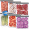 Lerine 6 Pack Reusable Gallon Freezer Bags, Dishwasher Safe, BPA Free, Leakproof Reusable 1 Gallon Bags for Marinate