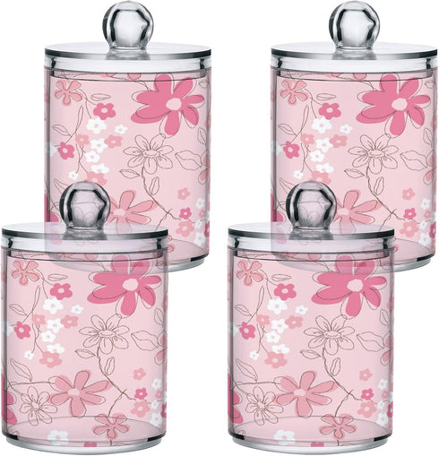 Kigai Watermelon 2PC Airtight Transparent Plastic Storage Jar Food Storage Container Plastic for Food Herbs Tea etc with Storage Lid easy to use and clean With lid Easy To Use