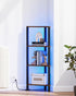 4-Tier BS05BB004L TUTOTAK Corner Shelf, Corner Bookshelf for Small Space, Narrow Display Corner Shelf Stand