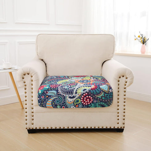 hyha Floral Printed Couch Cushion Covers, Washable Stretch Pattern for Outdoor Furniture, Small, Paisley