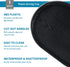 MDLUU 17.1 Inch Plastic Serving Tray, Long Ottoman Tray with Cutout Handles, Oval Butler Tray for Breakfast in Bed