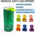 ChefktCove 6 (6 PCS Colorful One-Hand Soda Can Opener with Leak-Proof Reusable Drink Covers For Coke, Beer, Soda