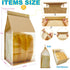 BIUBIU 50ct 5.1x4.3x11inch Packaging, Thicker Paper Bread Bags for Homemade with Window & Tin Tie Tab Lock - Ideal
