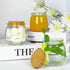 NEWMIAO 20 Pack 7 oz Glass Yogurt Jars with Cork Lids and PE Lids, Glass Pudding Jars Candles Jars, Small Containers