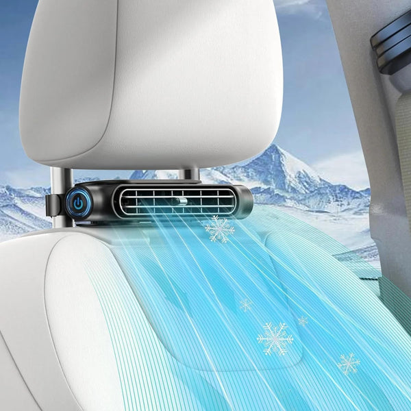 Niubixx Car Fan for Driver and Passenger's Seat - Mini Portable USB Backseat