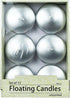 3 Inch Metallic Silver Floating Candles