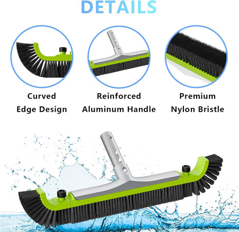 20 Swimming Sepetrel Pool Brush Head for Cleaning Walls,Heavy Duty Inground/Above Ground Pool Scrub Brushes